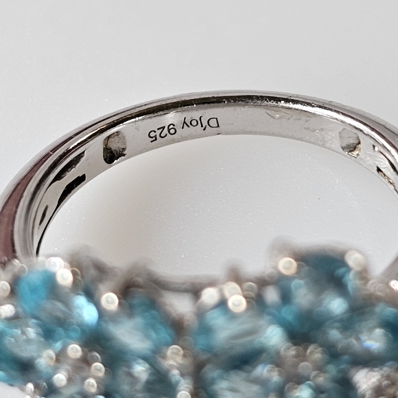 Genuine Betroka Apatite Flower Ring Sterling Silver Sz 6! NEW - Picture 13 of 13